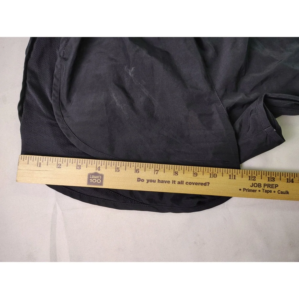 Nike Dri Fit Tempo Womens Running Shorts S Black Brief Lined Mesh Trim‎ Athletic